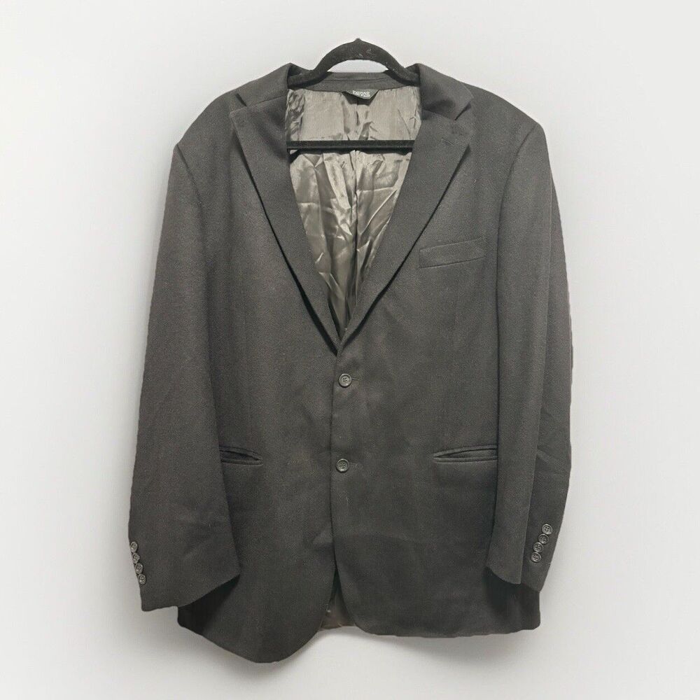 Pavone® 100% Cashmere Black Mens 2 Button Blazer Size 46 Long Made in Chile